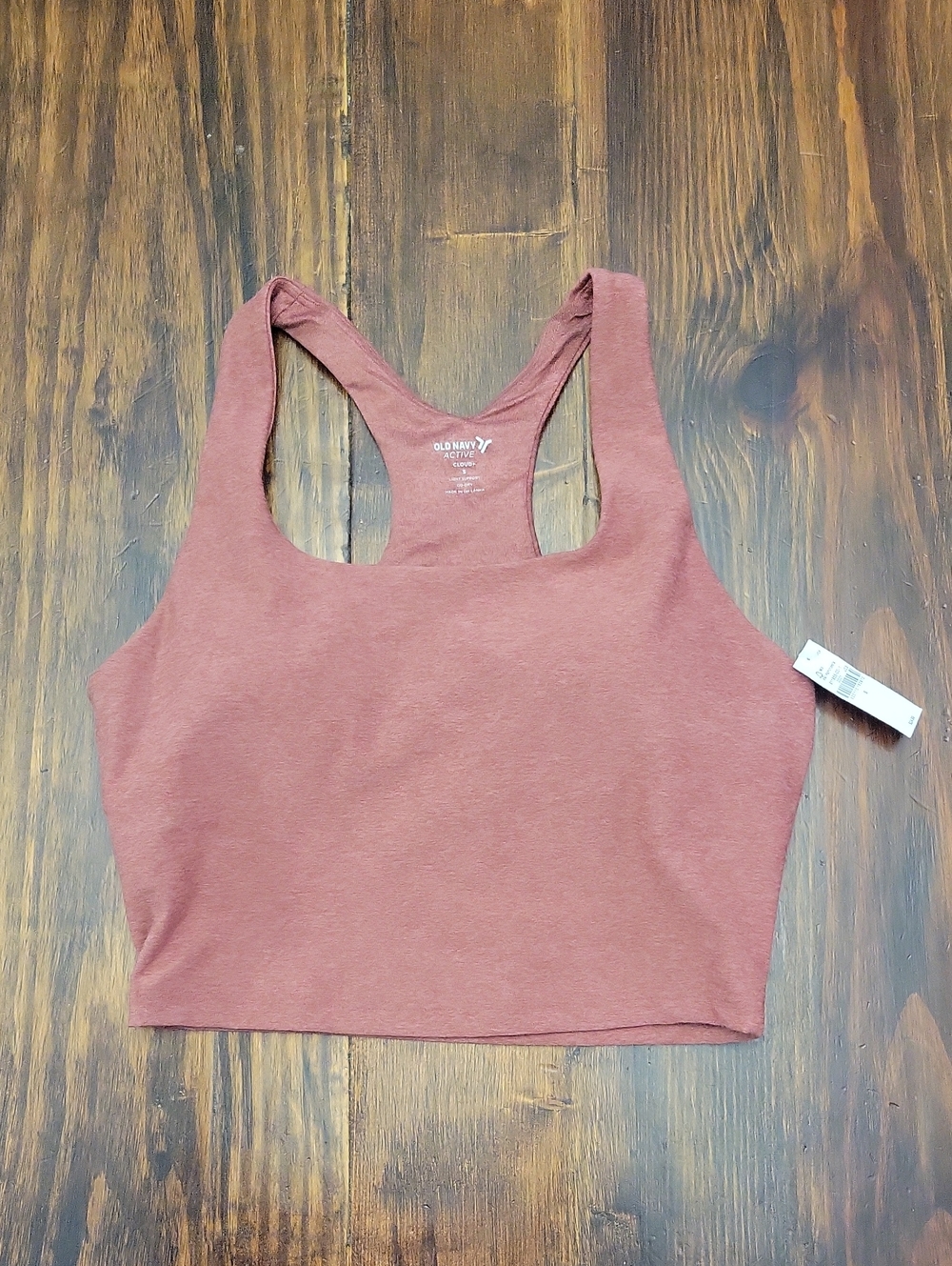 Old Navy Dusty Rose  Racerback Crop Tank